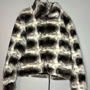 Pleasant Pheasant 80's Faux Fur Bomber Jacket